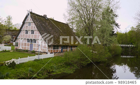Typical old land houses in the city of Stade in Northern Germany Typical old land houses in the city of Stade in Northern Germany 98918465
