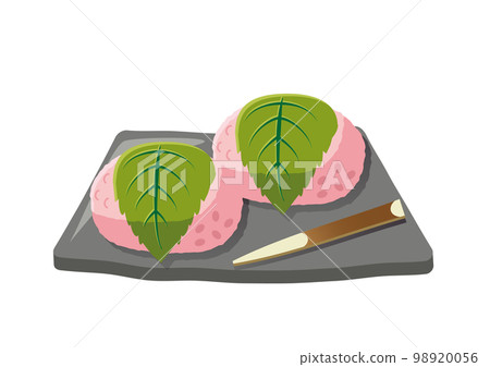 Sakuramochi Kansai-style 2 piece with plate Sakuramochi Kansai-style 2 piece with plate 98920056