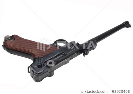 World War I period german army handgun isolated World War I period german army handgun isolated 98920408