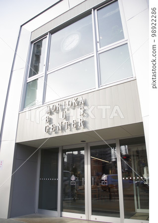 Morioka townscape Signboard at the entrance to the new Morioka bus center east wing 98922286