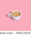 Espresso cup on pink background 98922924
