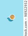 Espresso cup on blue background 98922932