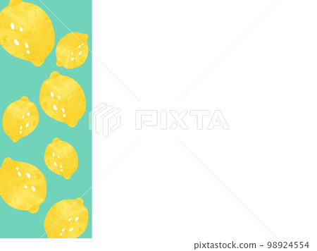 Watercolor painting cute lemon illustration frame background material Watercolor painting cute lemon illustration frame background material 98924554