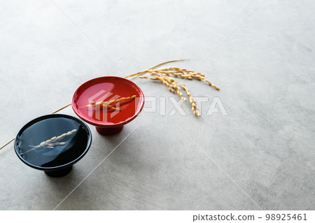 Celebration cup Sake photo material 98925461