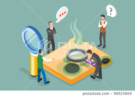 3D Isometric Flat Vector Conceptual Illustration of Moldy Bread 98925604