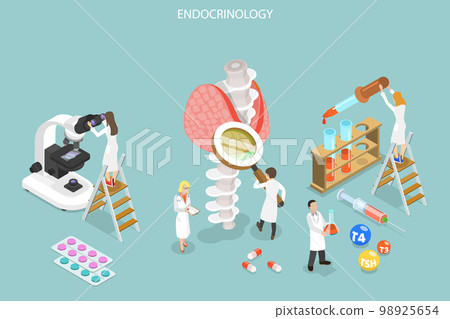 3D Isometric Flat Vector Conceptual Illustration of Endocrinologist 3D Isometric Flat Vector Conceptual Illustration of Endocrinologist 98925654