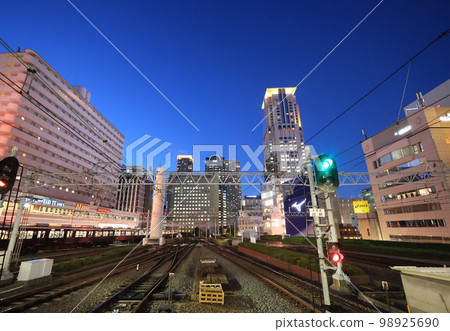 Osaka Umeda station at night Osaka Umeda station at night 98925690