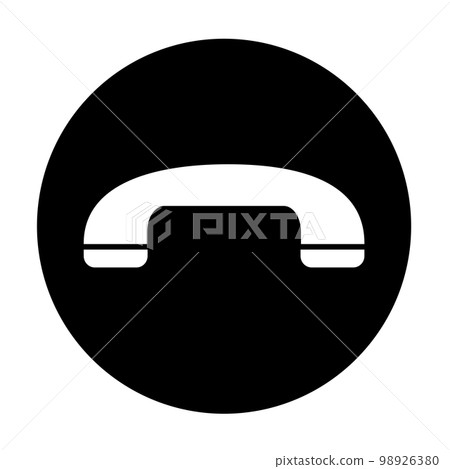 Telephone receiver icon. Icon to end a call. 98926380