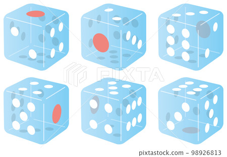 Skeleton Dice_Blue illustration Skeleton Dice_Blue illustration 98926813
