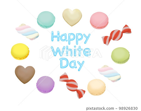 白色情人節快樂和糖果 白色情人節快樂和糖果 98926830