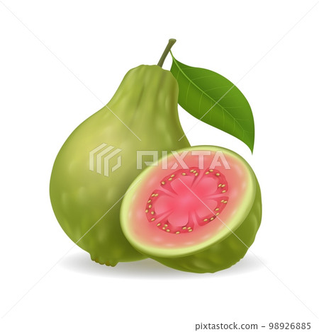Realistic green guava 98926885