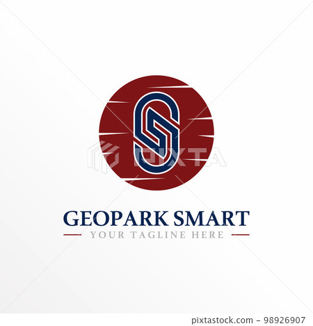 Letter or word GS or SG font in cutting circle block image graphic icon logo design abstract concept vector stock. Can be used as a symbol associated with Initial. 98926907