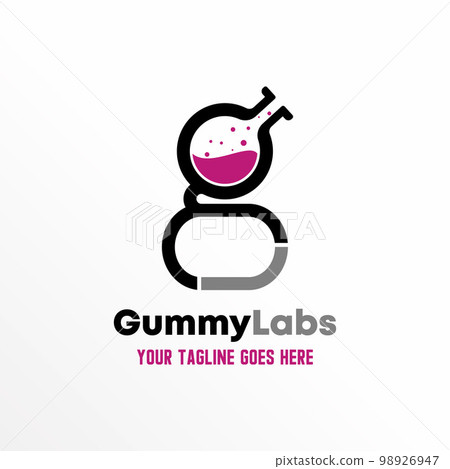Letter or word G font with Test tube image graphic icon logo design abstract concept vector stock. Can be used as symbol related to laboratories or initial. 98926947