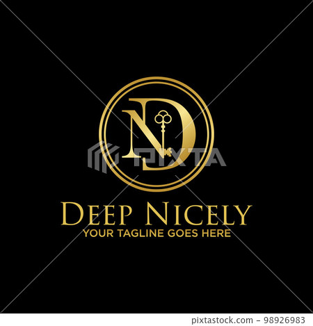 Letter or word ND or DN serif font with Key image graphic icon logo design abstract concept vector stock. Can be used as a symbol associated with initial. Letter or word ND or DN serif font with Key image graphic icon logo design abstract concept vector stock. Can be used as a symbol associated with initial. 98926983