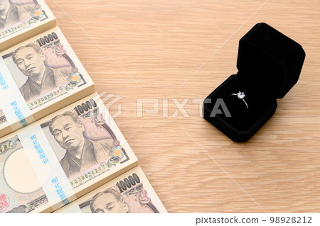 Money used for wedding rings, ceremonies, and jewelry Industry market price: a staircase of million yen wads 10 million yen 2022 10,000 yen bill Money used for wedding rings, ceremonies, and jewelry Industry market price: a staircase of million yen wads 10 million yen 2022 10,000 yen bill 98928212