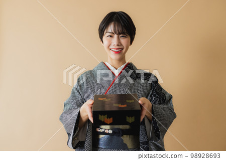 黑色絞織參觀服,多層盒子 黑色絞織參觀服,多層盒子 98928693