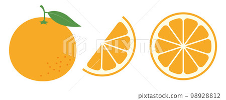 orange fruit icon set 98928812