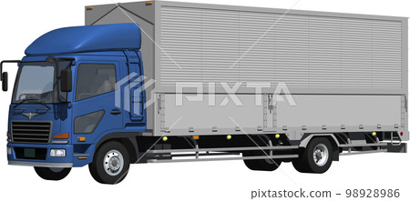 Original 4t truck van cutout image illustration that does not make you imagine a specific manufacturer 98928986
