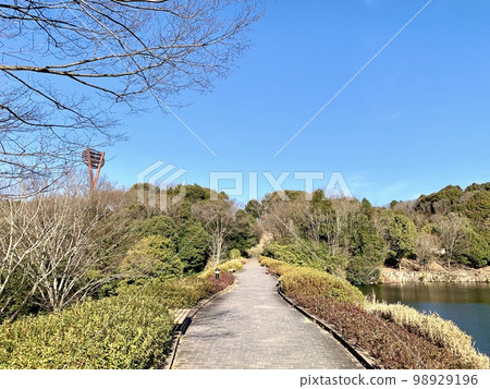 Promenade and blue sky of Onshien (Okazaki Chuo Sogo Park/Okazaki City, Aichi Prefecture) 98929196