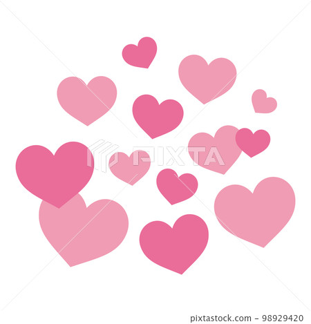 很多的心，情人節的形象 98929420