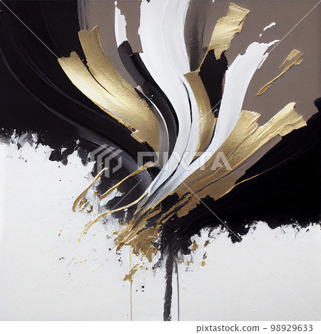 Japanese style image material: dynamic brushstrokes 98929633