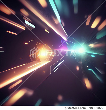 Background material: Light background of abstract laser beams in the near future 98929822