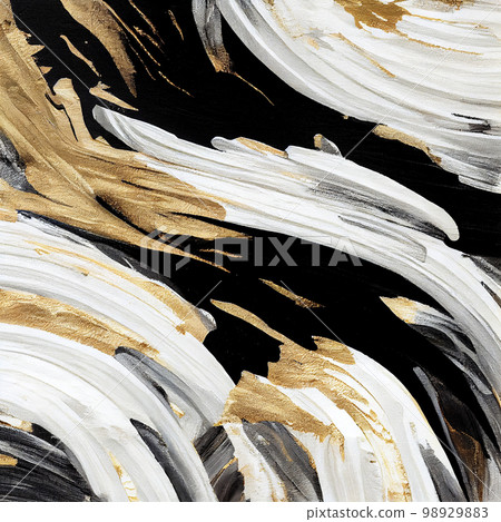 Background material: Japanese style canvas background with gold oil paint. 98929883