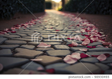 Rose petals background. Generative AI. Rose petals background. Generative AI. 98930493