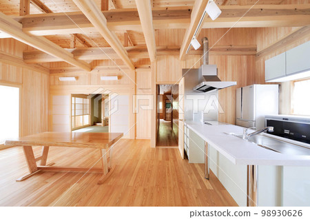 客廳和廚房在一個木房子裡 客廳和廚房在一個木房子裡 98930626