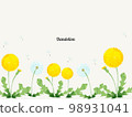 Watercolor-style dandelion frame 98931041