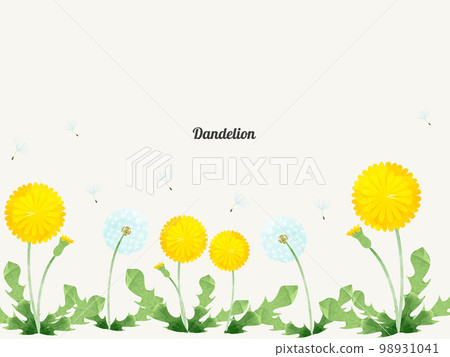 Watercolor-style dandelion frame 98931041
