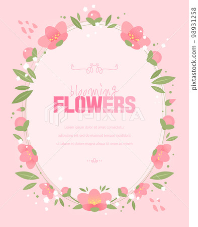 Bright Spring Flower Frame Invitation 10 Bright Spring Flower Frame Invitation 10 98931258