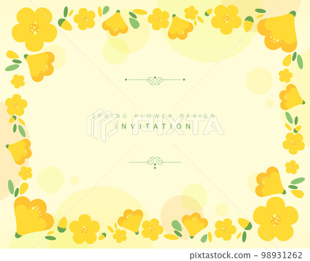 Bright Spring Flower Frame Invitation 02 98931262