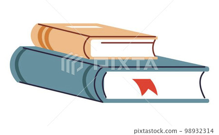 School books with bookmarks, education textbook 98932314