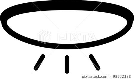 A simple illustration of a ceiling light 98932388