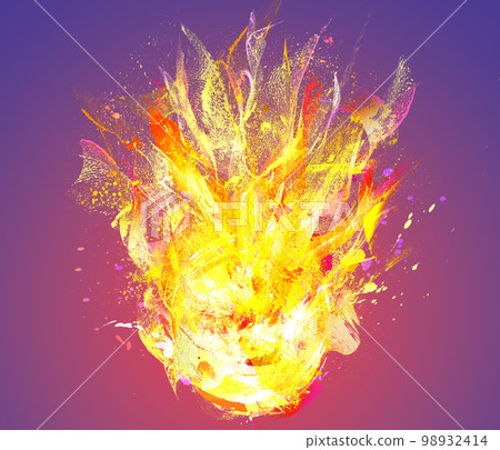 Flame illustration 98932414