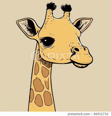 cute giraffe mammal animal head cute giraffe mammal animal head 98932710