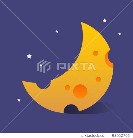 Yellow cheese moon 98932765