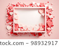 Valentine's day template with an empty space for text 98932917