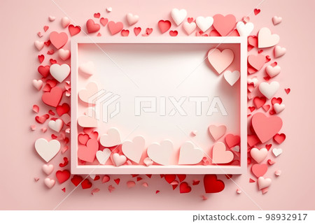 Valentine's day template with an empty space for text 98932917