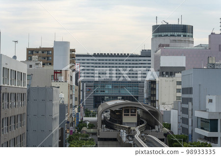 The view from the monorail that runs through the city of Kokura. The view from the monorail that runs through the city of Kokura. 98933335