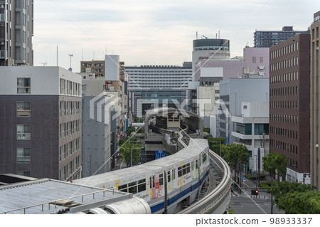 The view from the monorail that runs through the city of Kokura. The view from the monorail that runs through the city of Kokura. 98933337