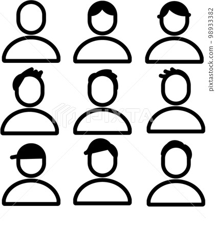 Men icon set 98933382