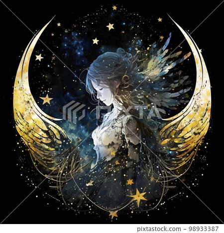 An angel that appeared in the sea of stars "AI-generated image" 98933387
