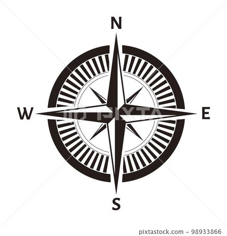 Compass rose of wind nautical equipment isolated icon 98933866
