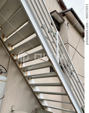 The iron white stairs of the cultural house The iron white stairs of the cultural house 98933951