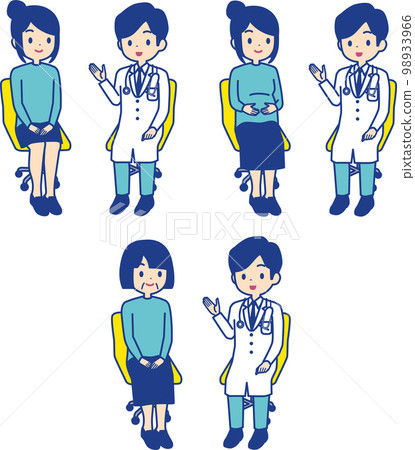 男醫生和女病人的插圖集 男醫生和女病人的插圖集 98933966