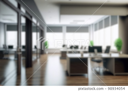 Blur background of modern office interior design. Contemporary workspace for creative business. Blur background of modern office interior design. Contemporary workspace for creative business. 98934054