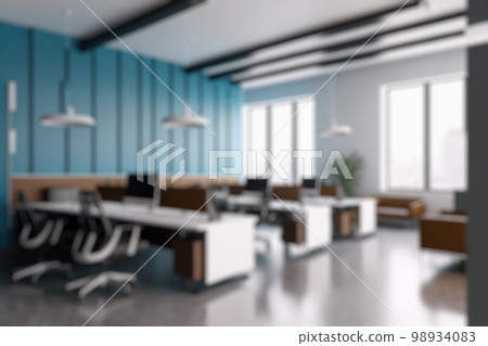 Blur background of modern office interior design. Contemporary workspace for creative business. 98934083