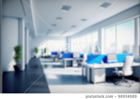 Blur background of modern office interior design. Contemporary workspace for creative business. Blur background of modern office interior design. Contemporary workspace for creative business. 98934089